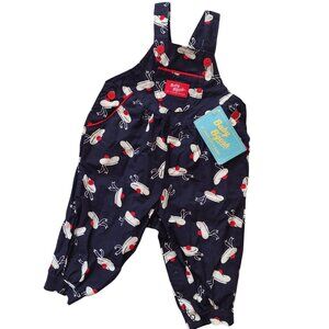 Oshkosh B'Gosh Vintage Bubble Overalls 12M NEW Deadstock Hat Print Vestbak